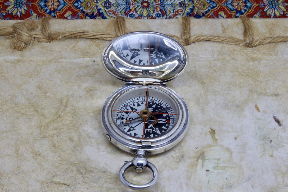Presentation Silver Compass by Barker & Son, Hallmarked London 1911