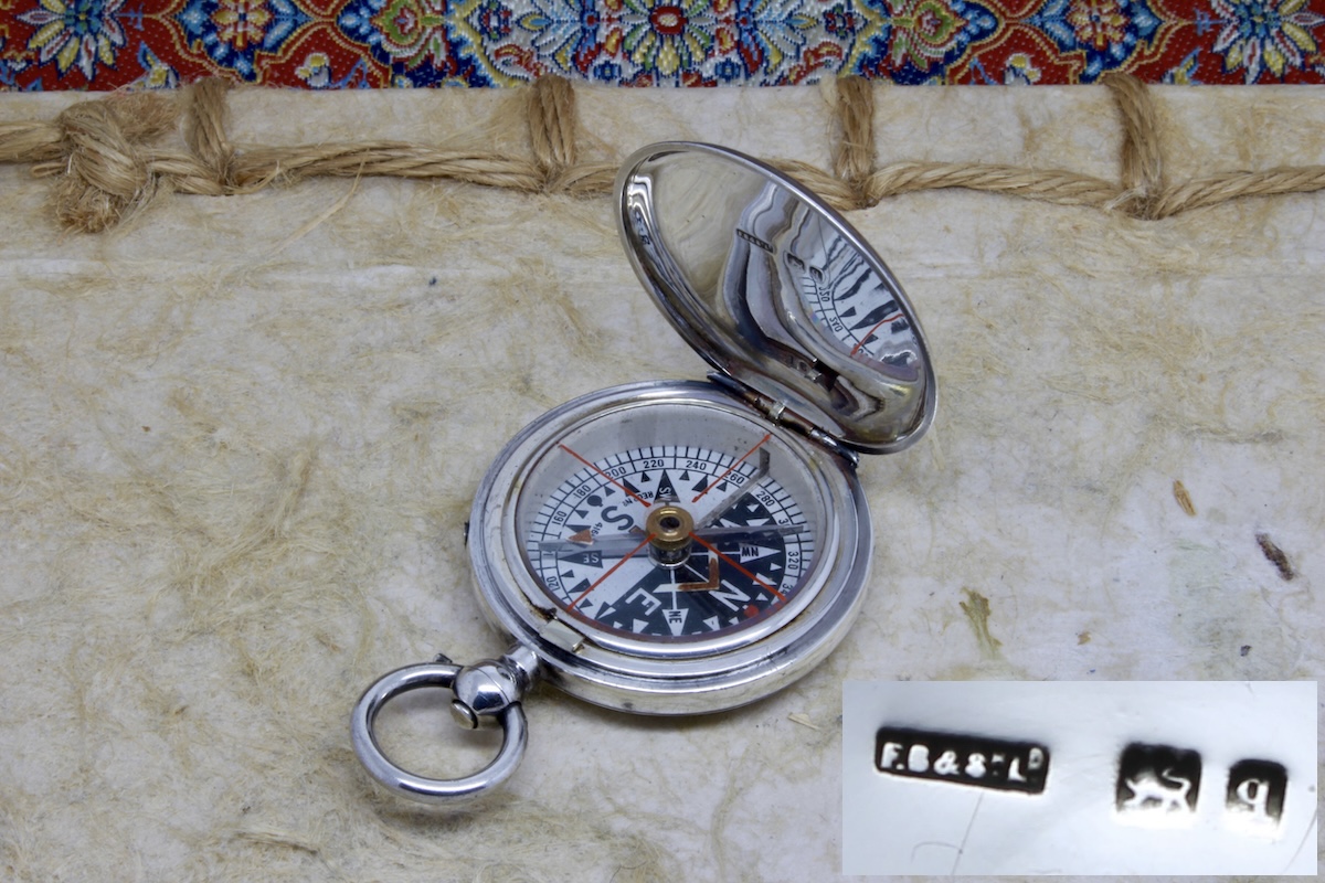 Presentation Silver Compass by Barker & Son, Hallmarked London 1911