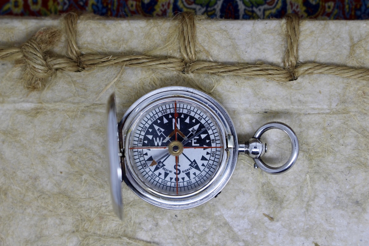 Presentation Silver Compass by Barker & Son, Hallmarked London 1911