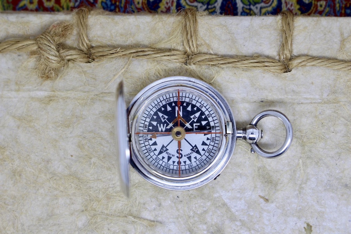 Presentation Silver Compass by Barker & Son, Hallmarked London 1911