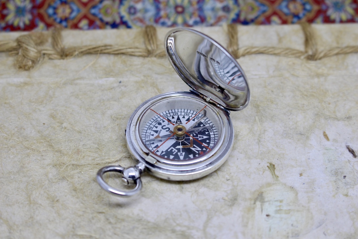 Presentation Silver Compass by Barker & Son, Hallmarked London 1911