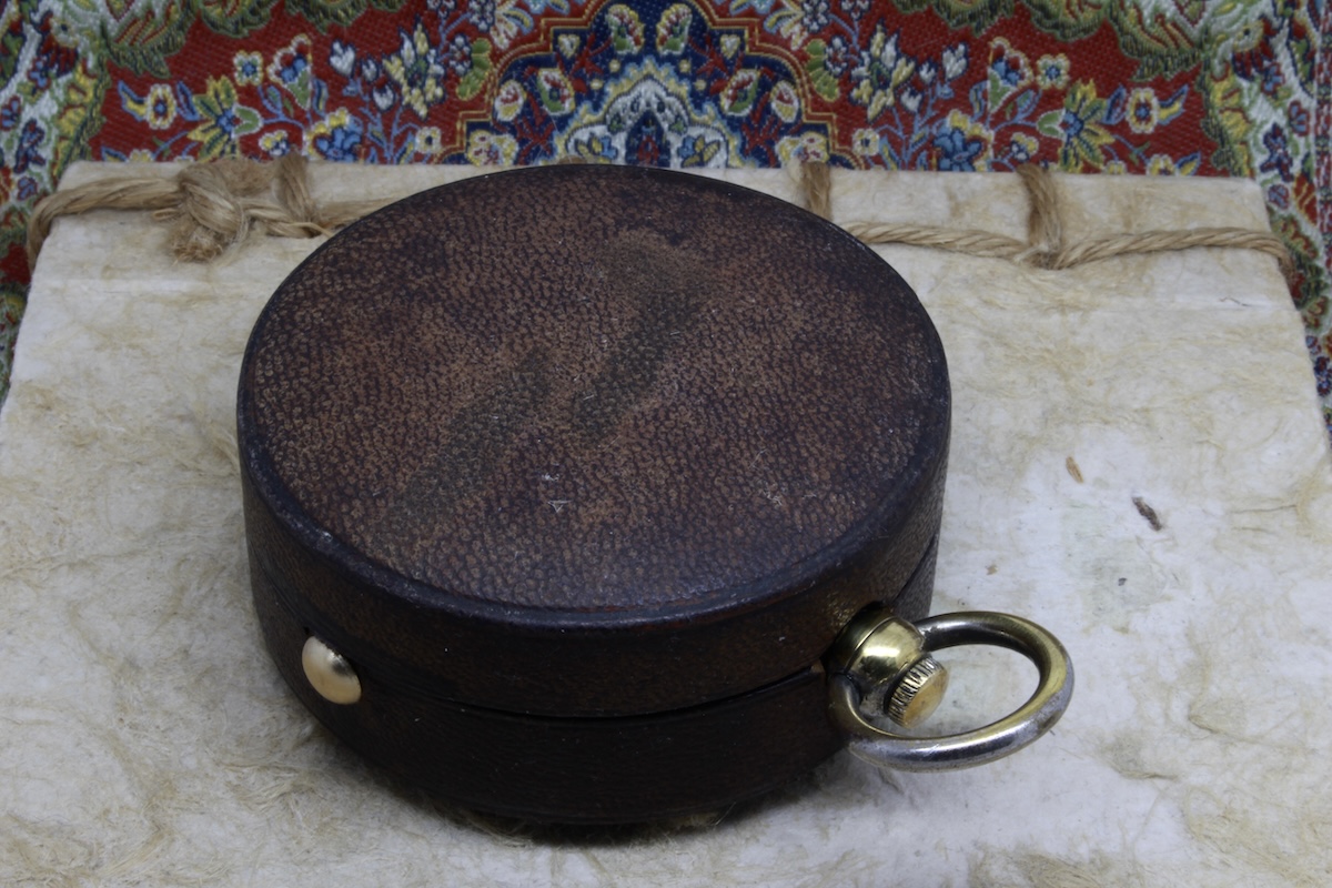 Rare Leather-Cased Nautical Pocket Compass by T. W. WATSON, LONDON, c. 1887