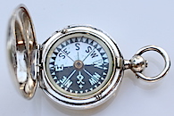 F. Barker and Son Silver Hunter Compass, Hallmarked London 1905