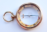 1928 Barker & Son Hallmarked 9K Rose Gold Antique Compass