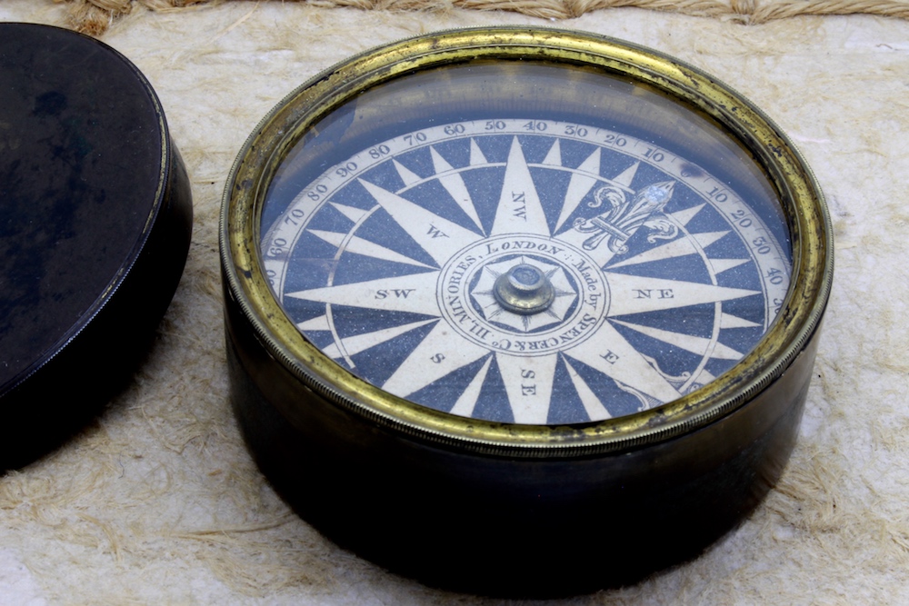 Antique Nautical Compass by Spencer & Co., c. 1840