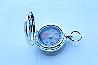 English Sterling Silver Hunter Compass by Negretti & Zambra, 1902