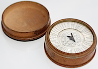 C. 1860 Wooden English Sundial Compass Pantochronometer