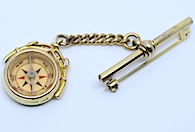 English 9K Solid Gold Compass Fob, Hallmarked Birmingham 1913