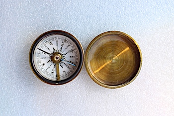 Antique Negretti and Zambra Brass Compass, c. 1880