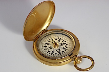 Nautical Hunter Gilt Compass by Heath & Co. London, c. 1890