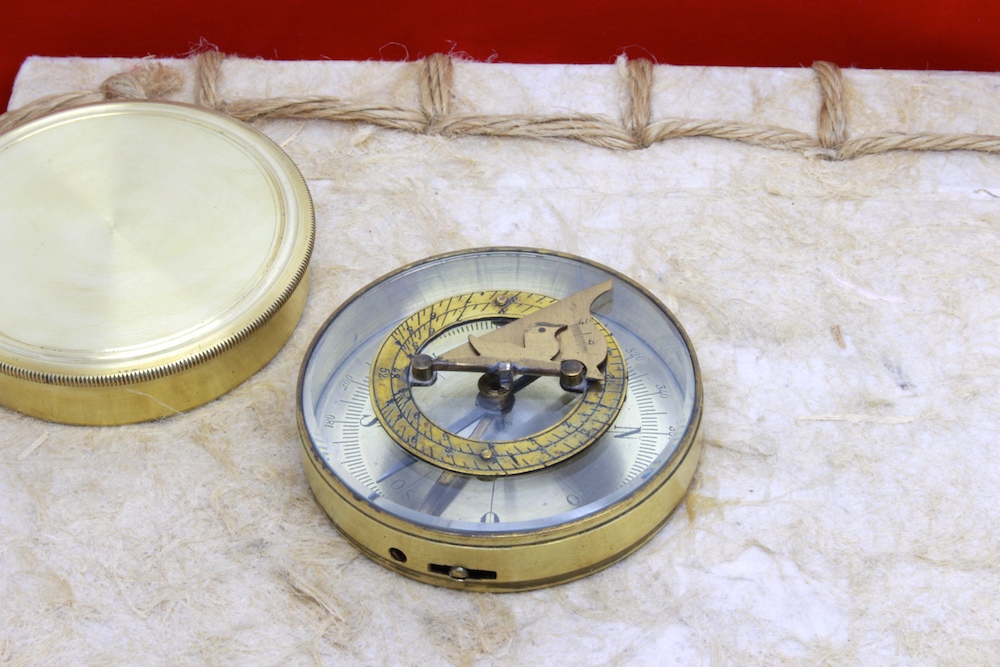  ANTIQUE FRENCH SUNDIAL COMPASS c.1900   