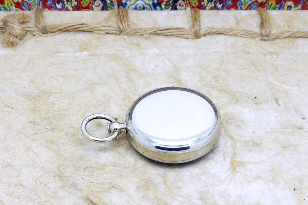 Victorian Antique Compass With Porcelain Dial, c. 1860