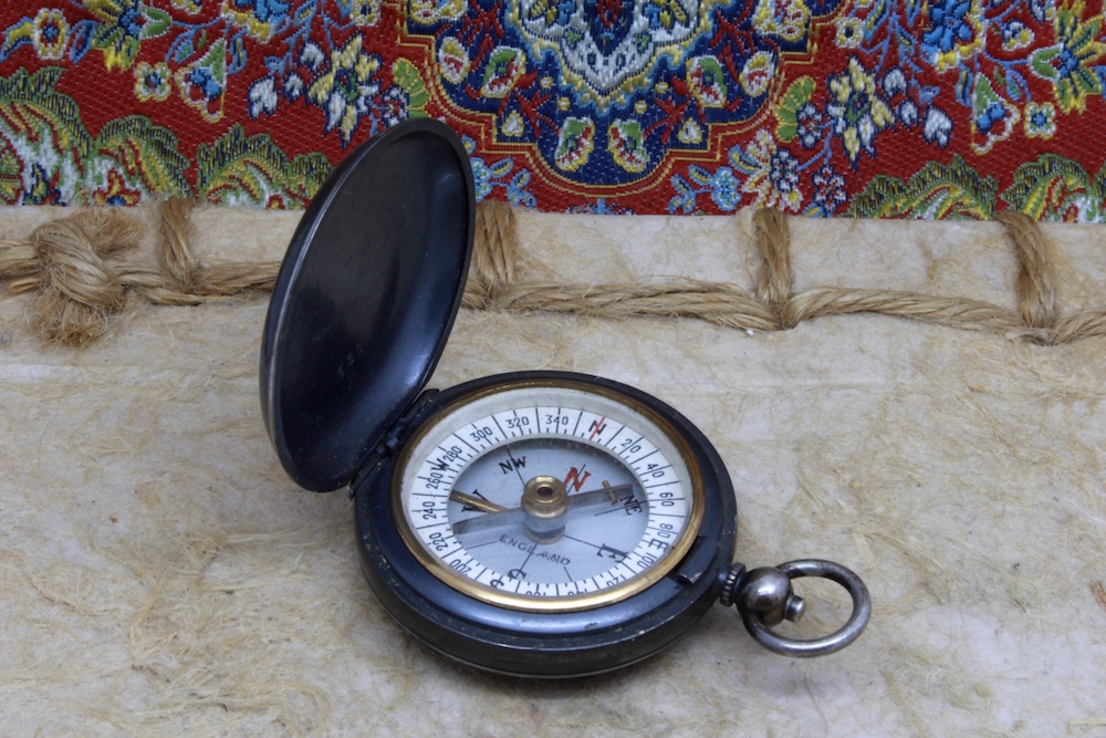 English Hunter Antique Compass, c. 1920  