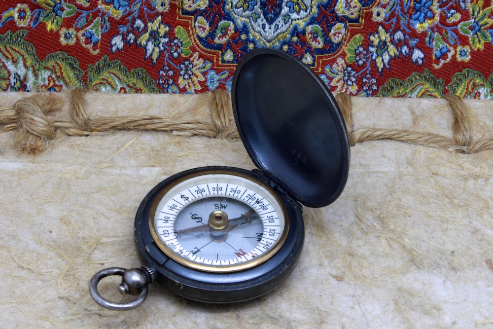 English Hunter Antique Compass, c. 1920  