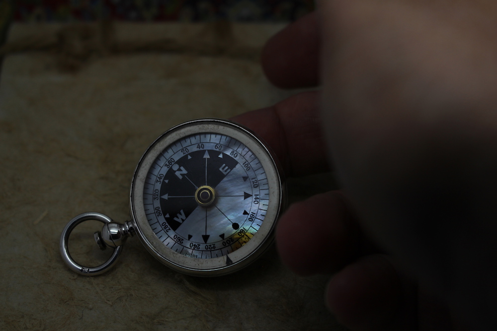 Presentation Sterling Silver Antique Compass, Hallmarked for London 1893