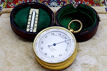 Pocket Barometer Thermometer Compass Compendium by BENETFINK & Co., c. 1880