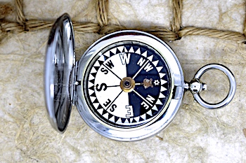 STANLEY London Engraved Compass, c. 1915