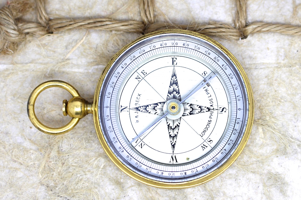  Antique English Compass by R & J BECK, London, c. 1860