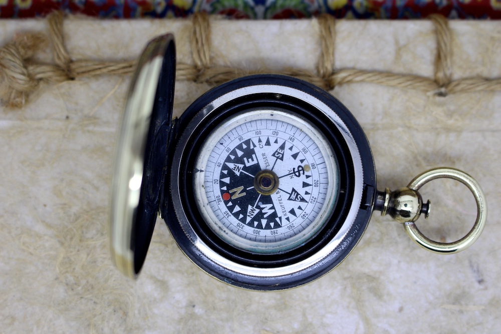 Rare Francis Barker & Son Gimballed Compass for Keuffel & Esser, c. 1890