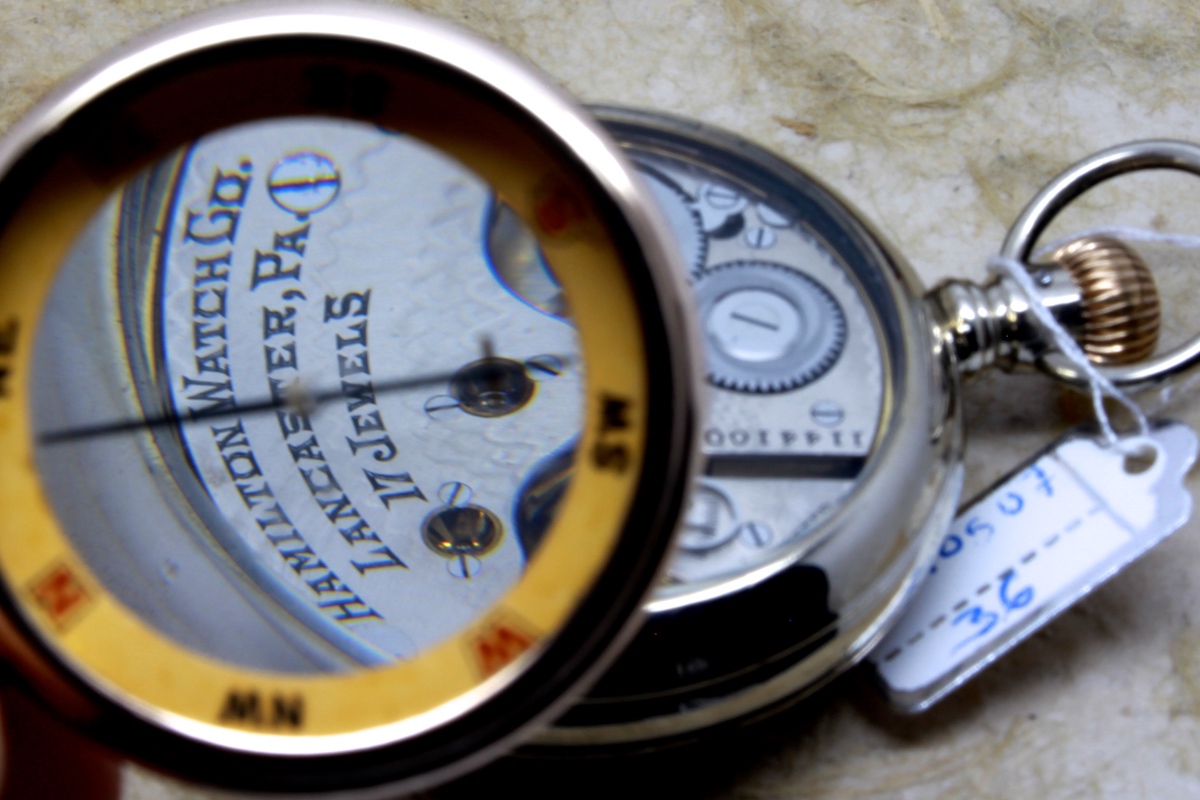 F. Barker & Son 10K Solid Gold Compass in Leather Case, c. 1900