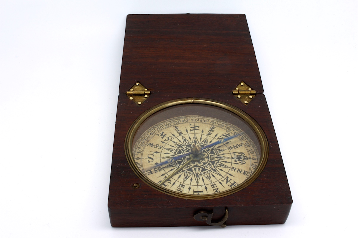 Georgian Compass in Wood Case - c. 1820