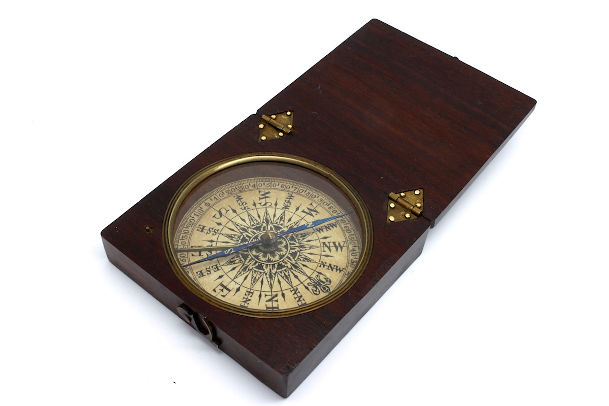 Georgian Compass in Wood Case - c. 1820