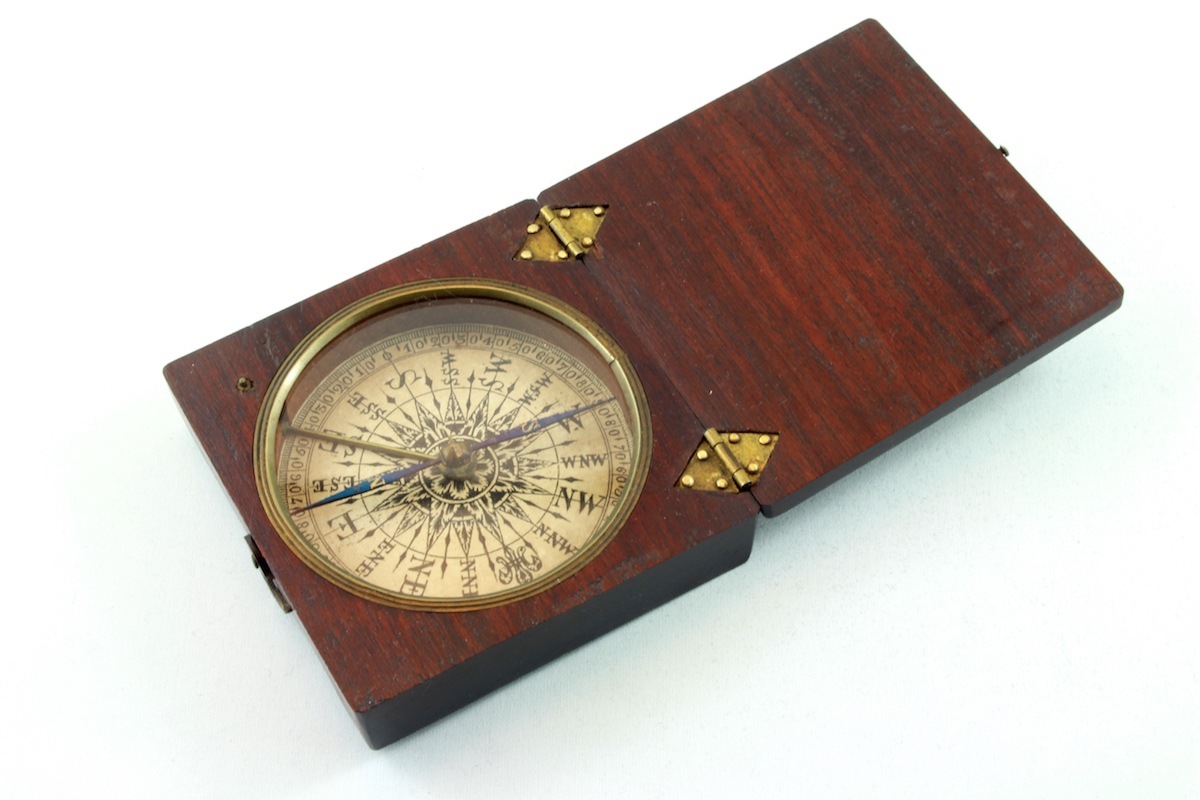 Georgian Compass in Wood Case - c. 1820