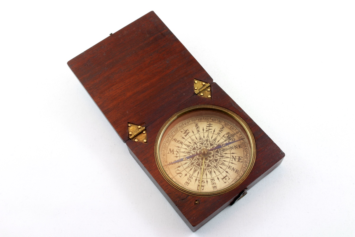 Georgian Compass in Wood Case - c. 1820