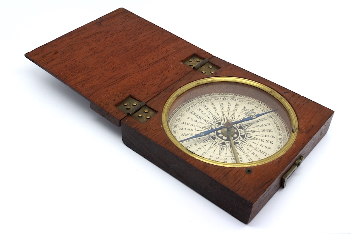 Georgian Compass in Wood Case - c. 1820