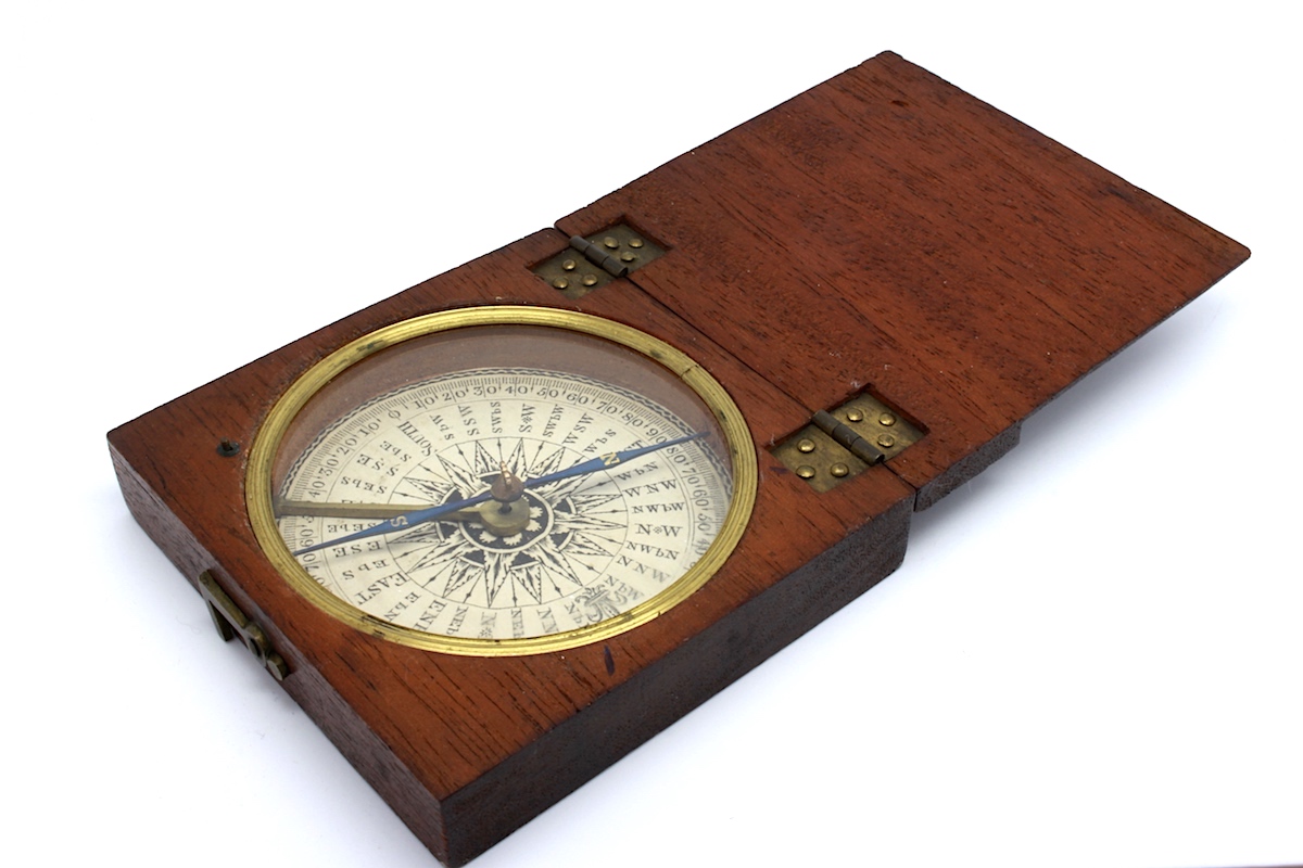 Georgian Compass in Wood Case - c. 1820