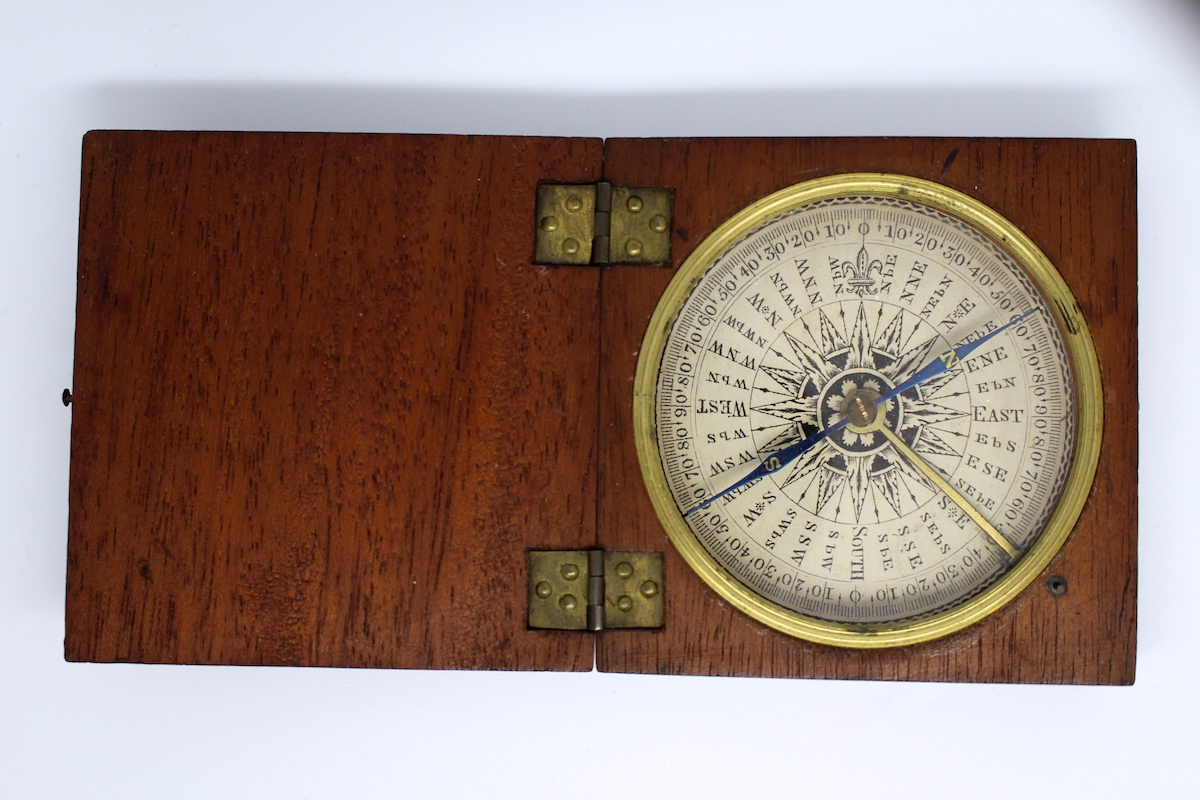 Georgian Compass in Wood Case - c. 1820