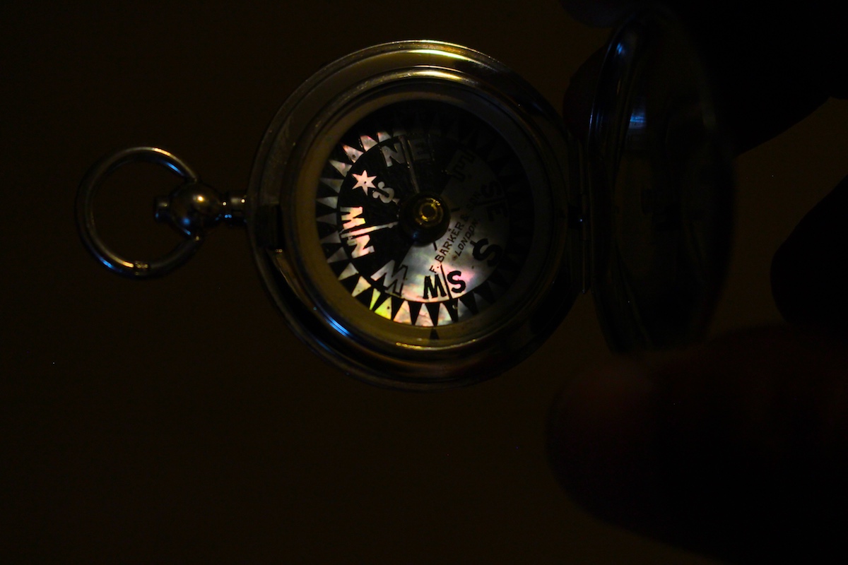 F. Barker and Son Silver Hunter Compass, Hallmarked London 1897