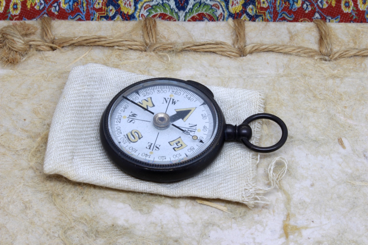 Thin Open-Face Swiss Compass, c. 1920