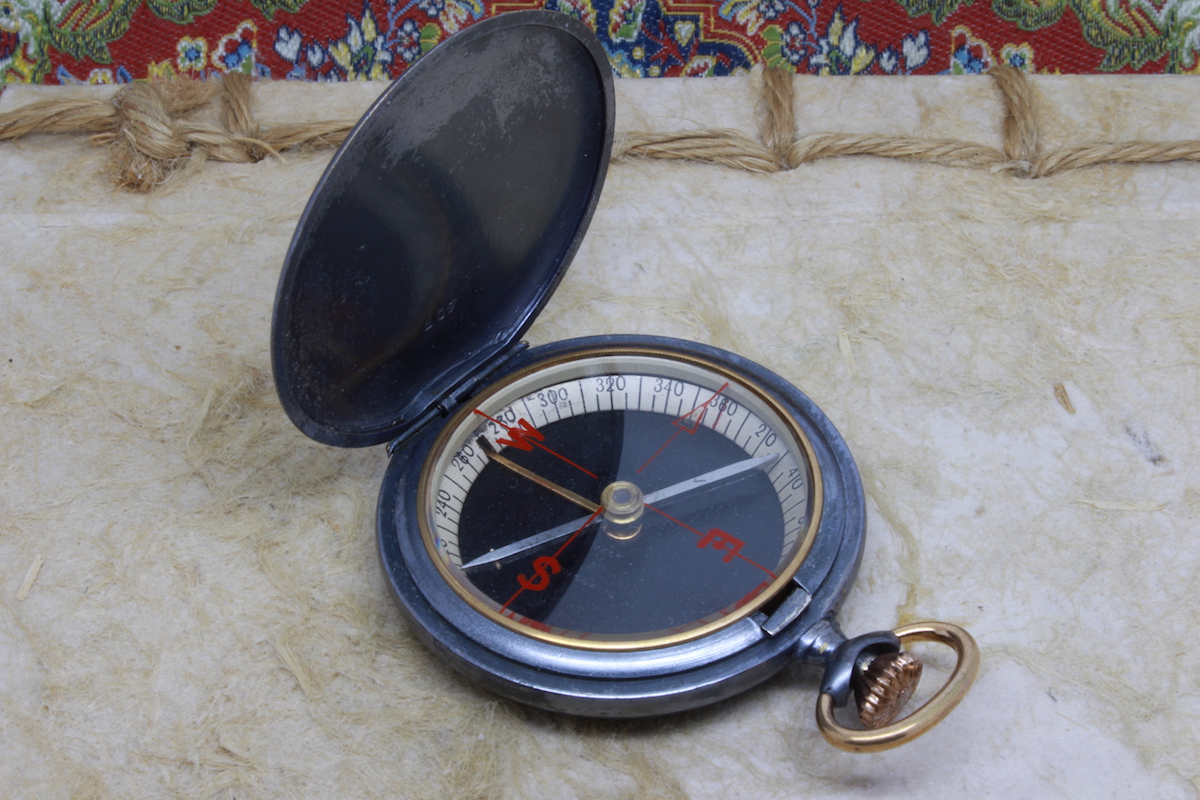 English Pocket Watch Style Compass, c. 1900