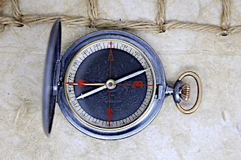 English Pocket Watch Style Compass, c. 1900