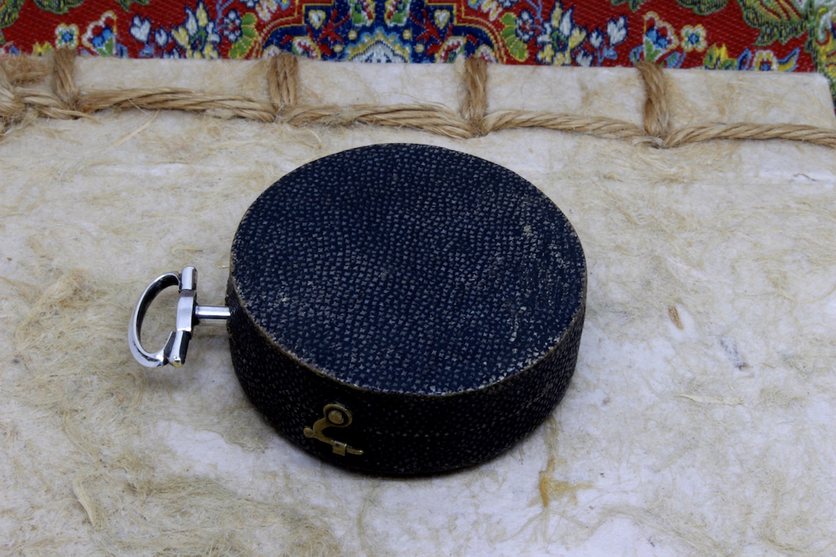 Georgian Shagreen Cased Long-Neck Hallmarked Silver Compass by CARY, 1793