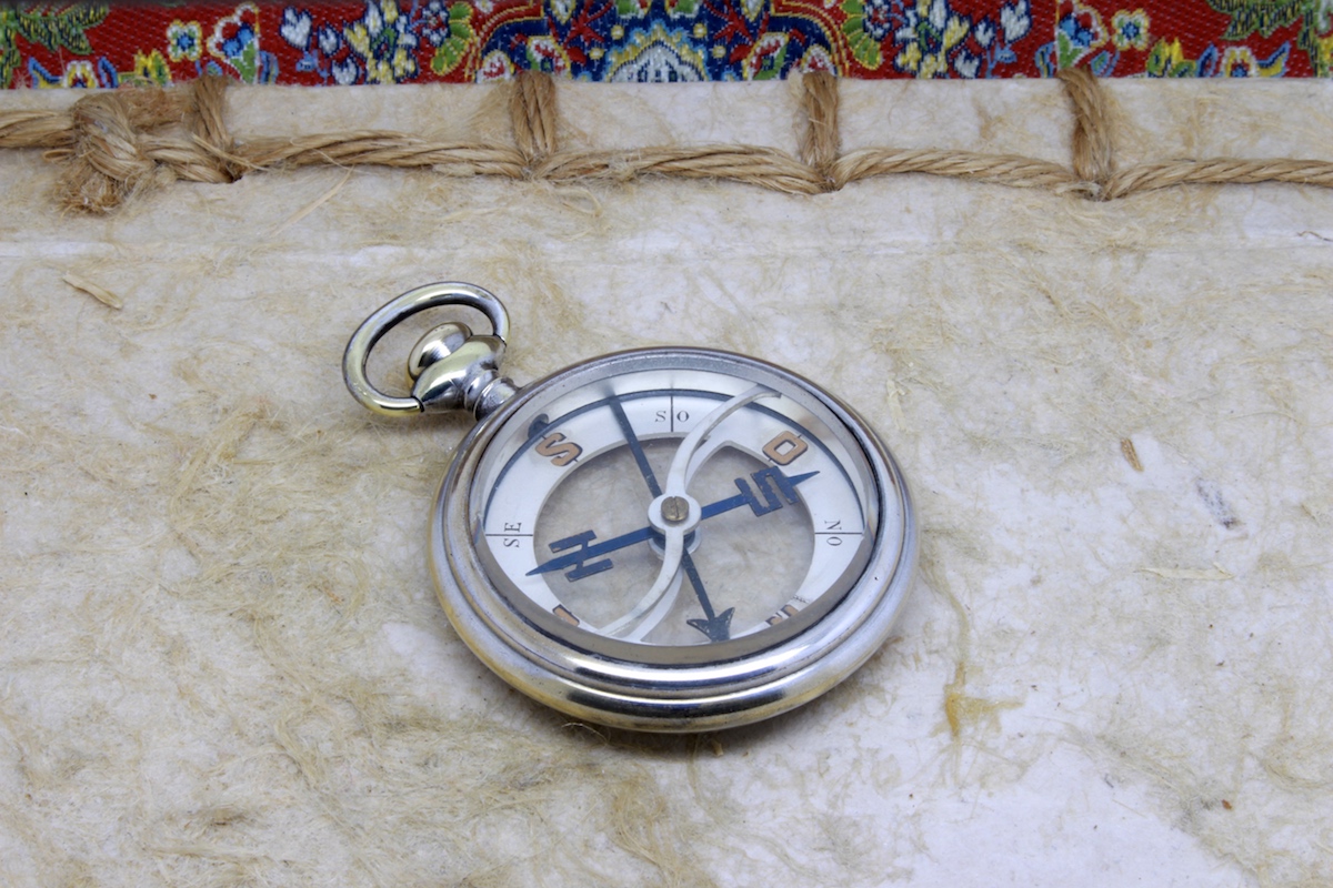 Rare See-Through BILAND Swiss Compass, c. 1915