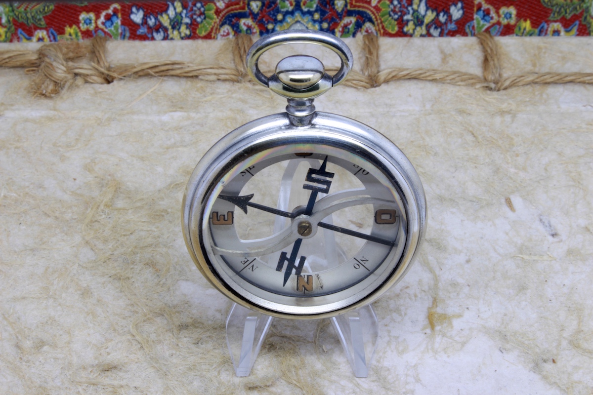 Rare See-Through BILAND Swiss Compass, c. 1915