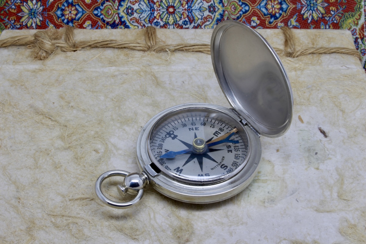 Second World War Air Forces Longines-Wittnauer Vintage Compass in Original Box, c. 1941