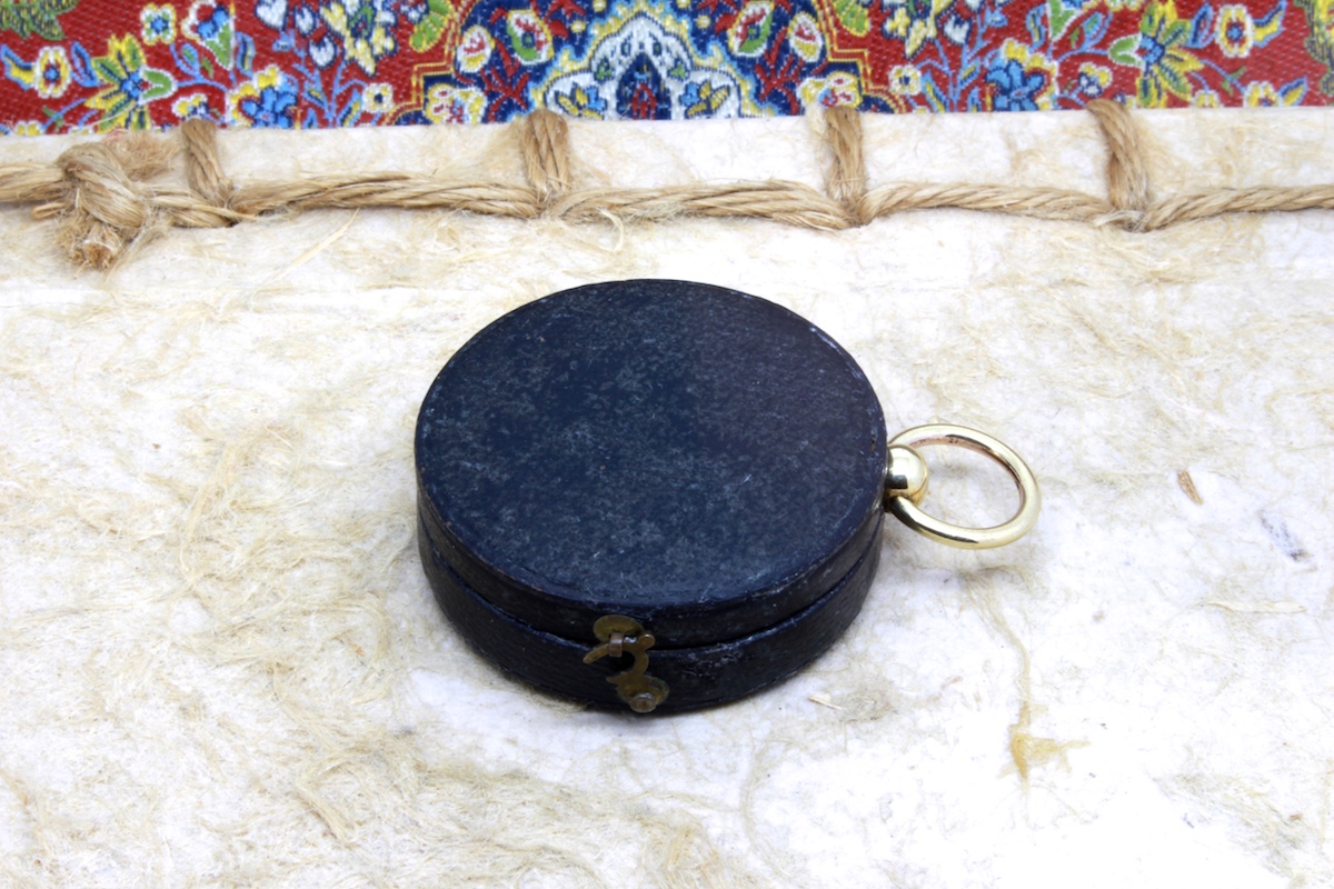 Victorian Leather-Cased Nautical Pocket Compass, c. 1880