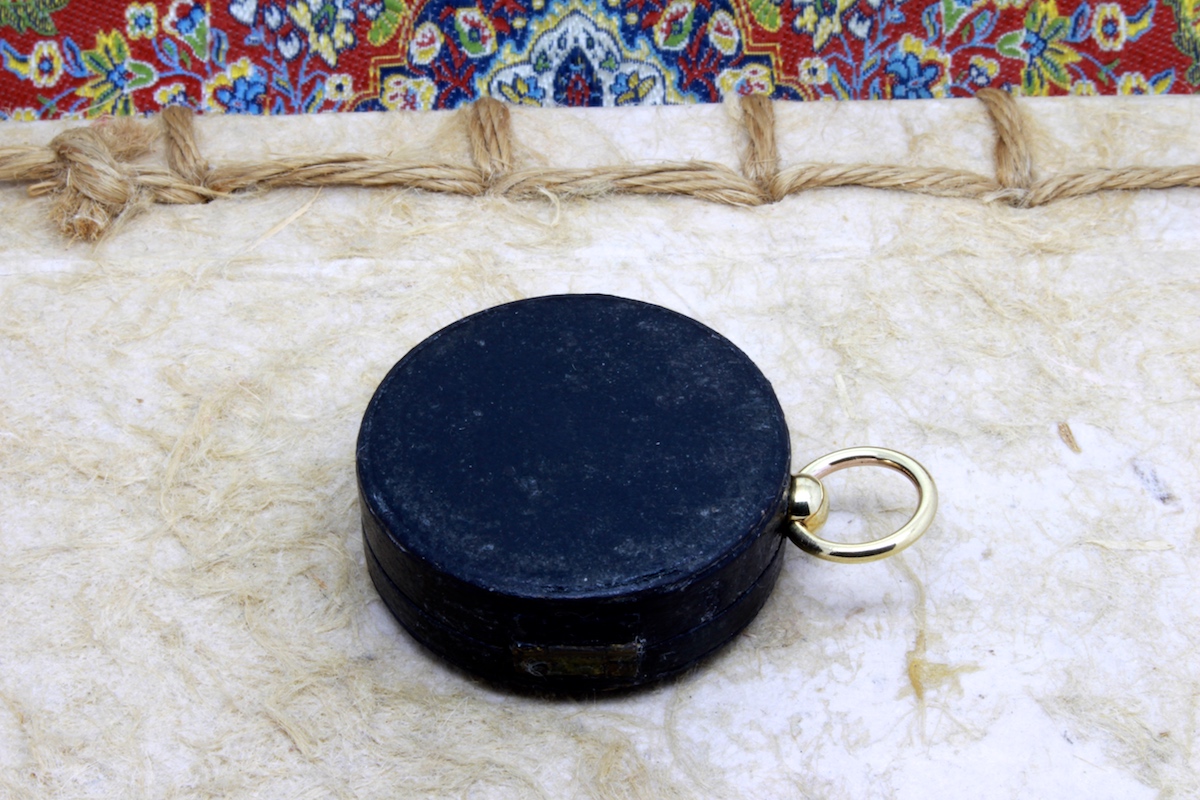 Victorian Leather-Cased Nautical Pocket Compass, c. 1880