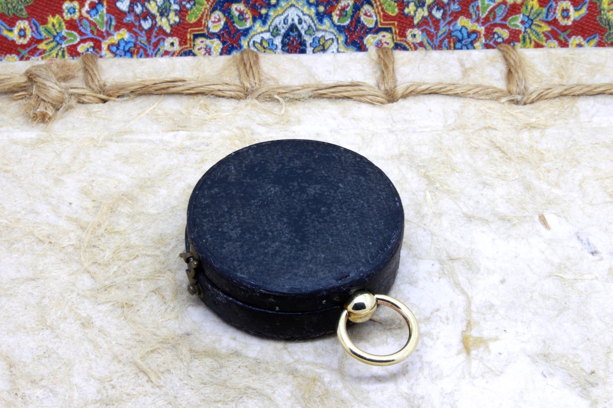 Victorian Leather-Cased Nautical Pocket Compass, c. 1880
