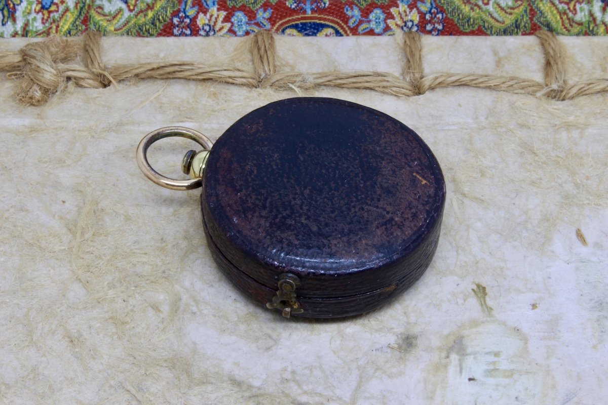 Victorian Leather-Cased Compass, c. 1880