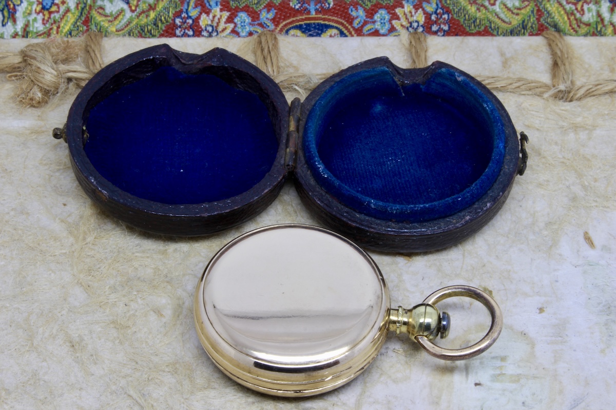 Victorian Leather-Cased Compass, c. 1880