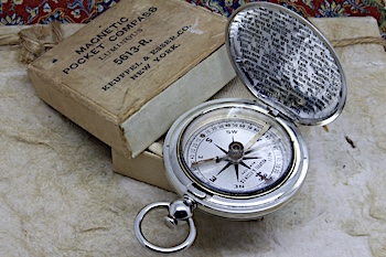 Antique Keuffel & Esser Compass in Original Box, c. 1920