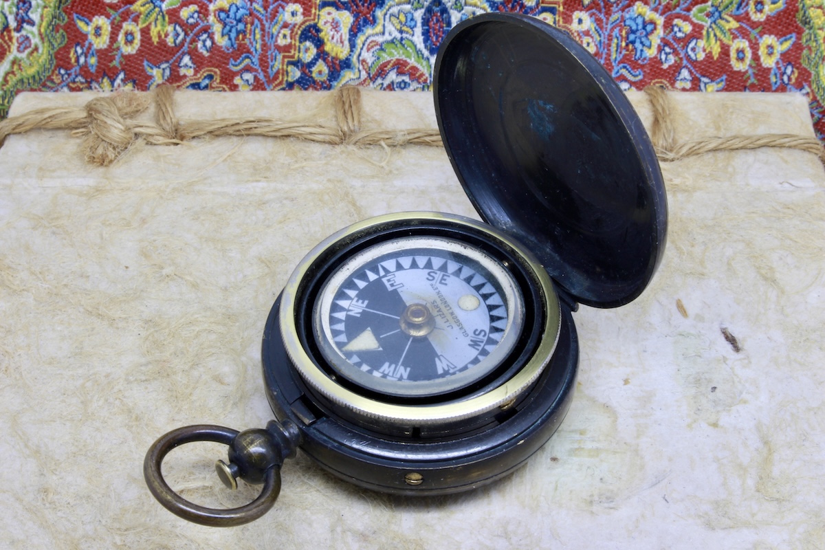 Rare J. LIZARS Gimballed Compass, c. 1890