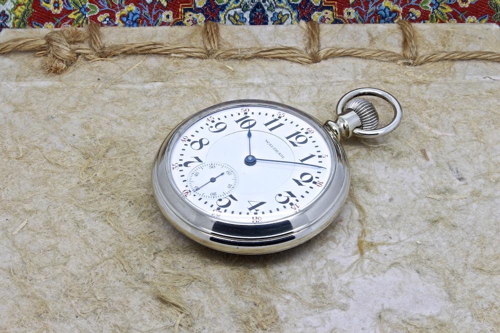 Serviced 1915 Crescent St. 21 Jewels Salesman Waltham Pocket Watch