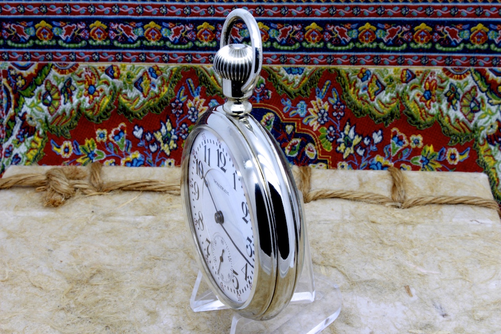 Serviced 1915 Crescent St. 21 Jewels Salesman Waltham Pocket Watch