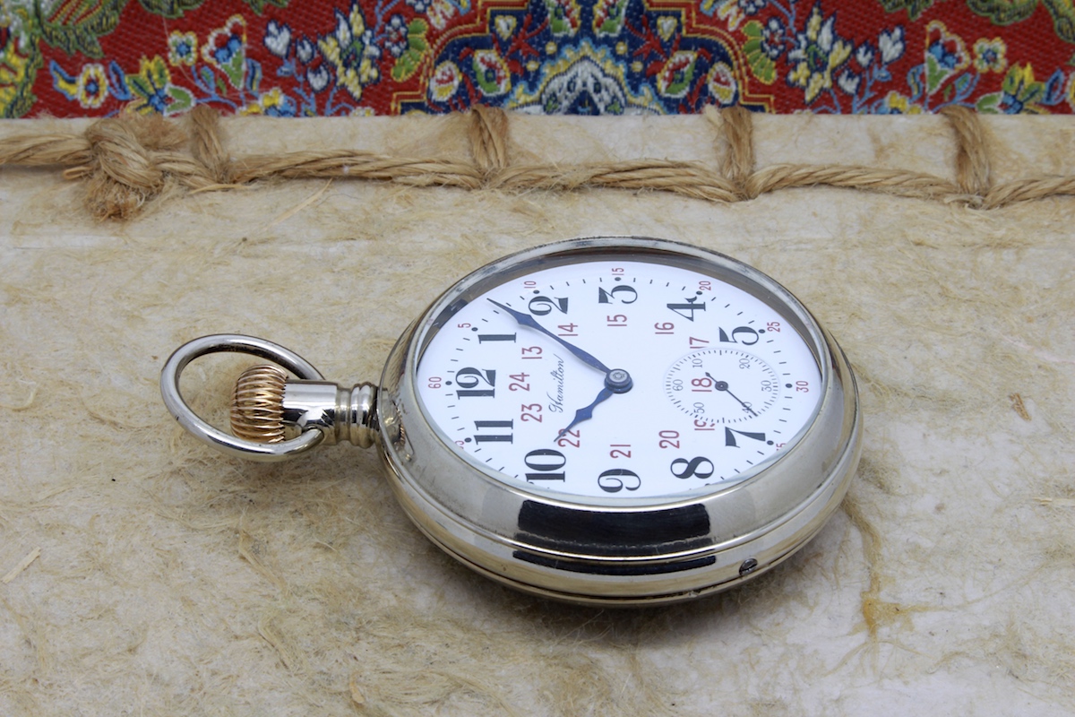 1915 Salesman Canadian Railroad Dial Hamilton Pocket Watch