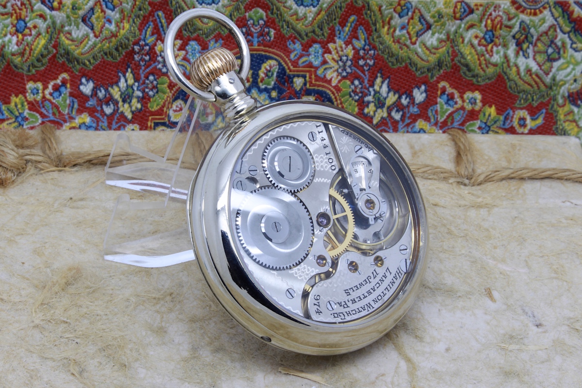 1915 Salesman Canadian Railroad Dial Hamilton Pocket Watch